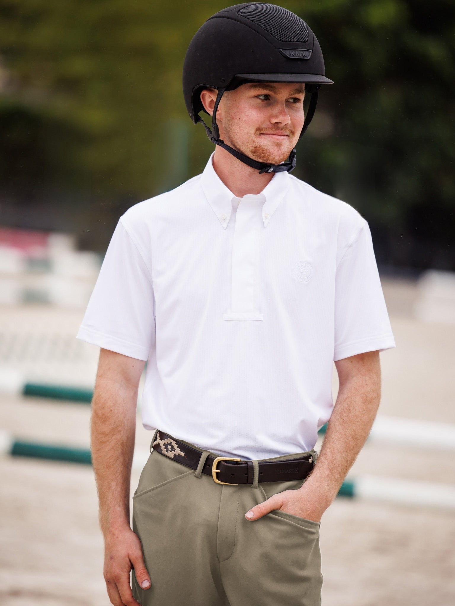Essex Classics Cambridge Men's Short Sleeve Show Shirt - White - Equiluxe Tack