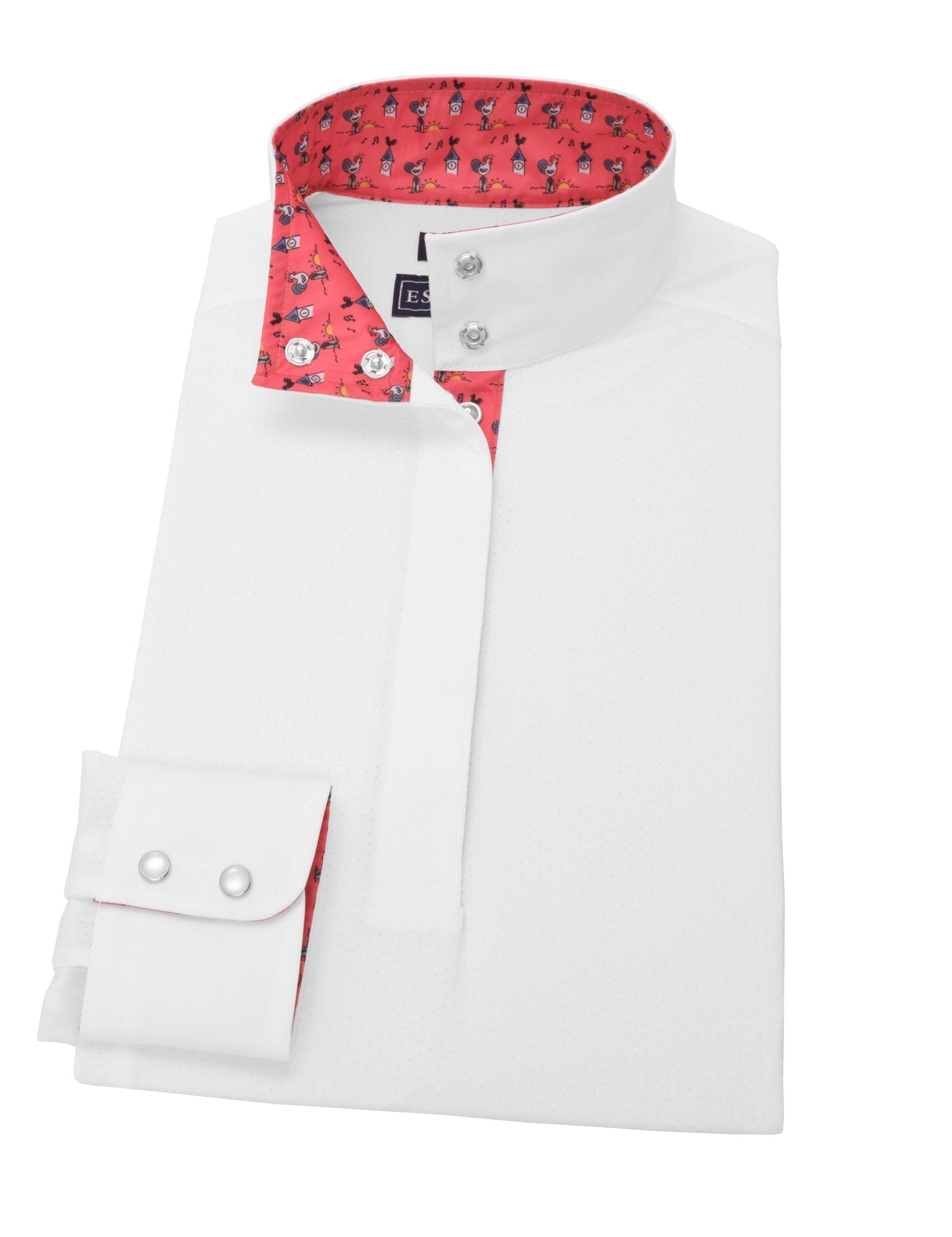 Essex Classics Cock - a - Doodle - Do Ladies Talent Yarn Straight Collar Long Sleeve Show Shirt - Essex Classics - Equiluxe Tack
