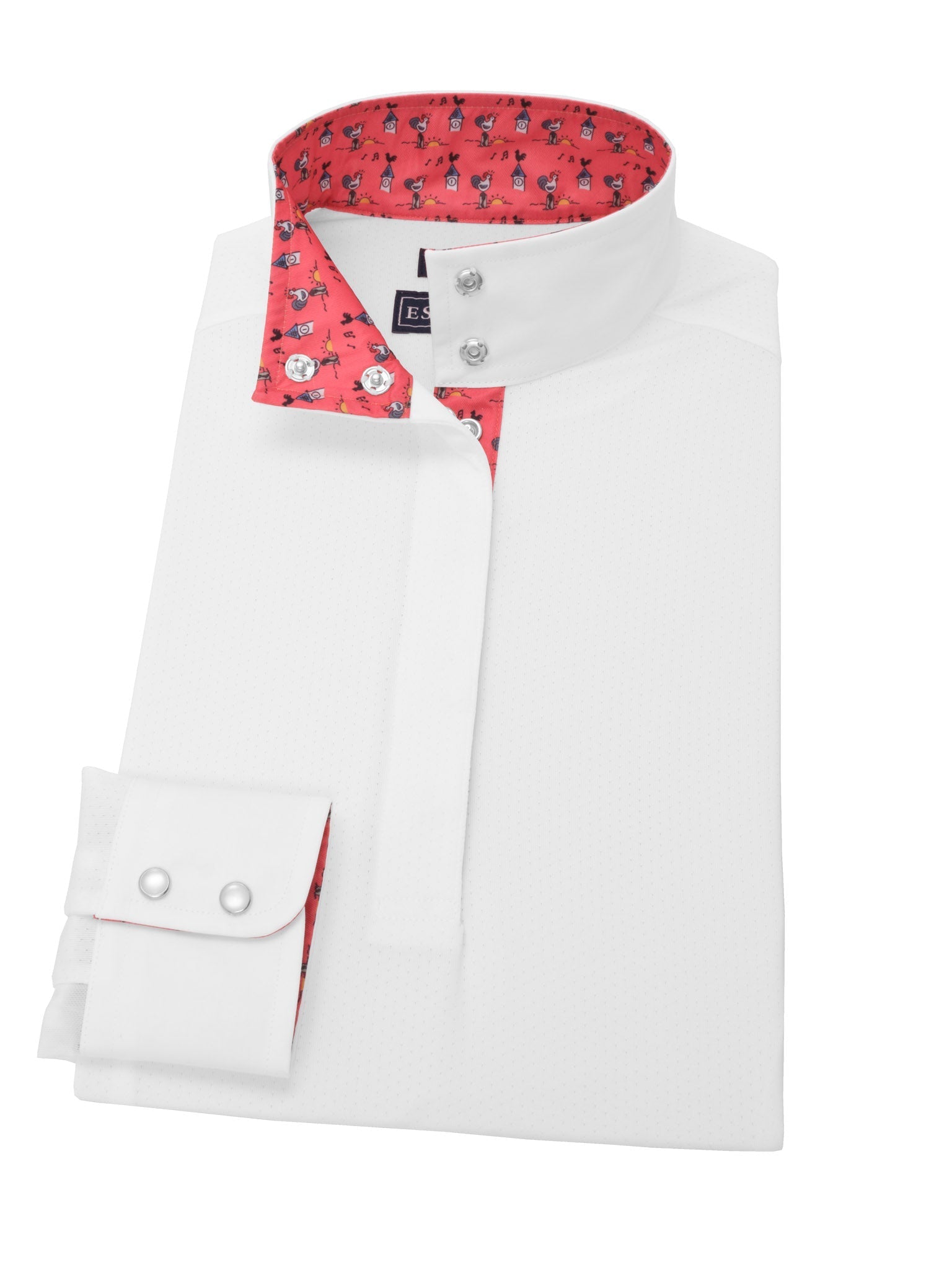 Essex Classics Cock - a - Doodle - Do Ladies Talent Yarn Straight Collar Long Sleeve Show Shirt - Essex Classics - Equiluxe Tack
