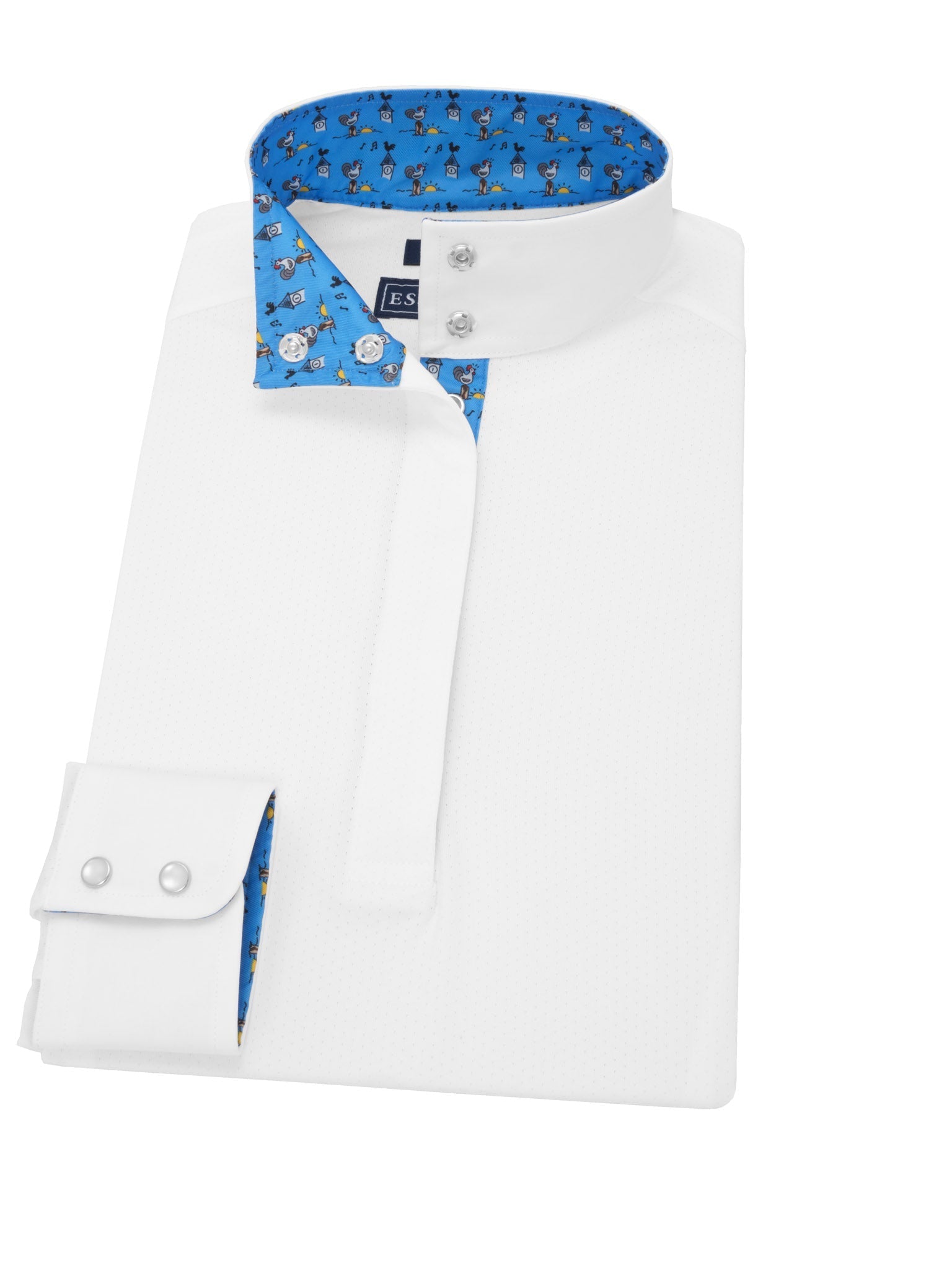 Essex Classics Cock - a - Doodle - Do Ladies Talent Yarn Straight Collar Long Sleeve Show Shirt - Essex Classics - Equiluxe Tack