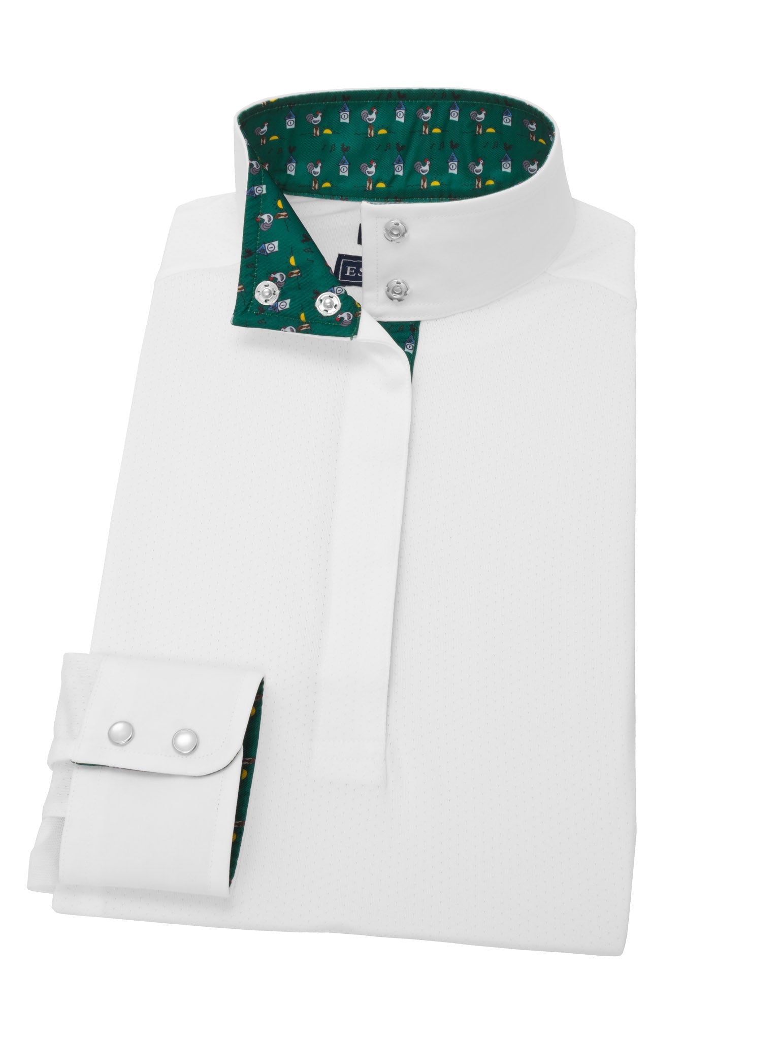 Essex Classics Cock - a - Doodle - Do Ladies Talent Yarn Straight Collar Long Sleeve Show Shirt - Essex Classics - Equiluxe Tack