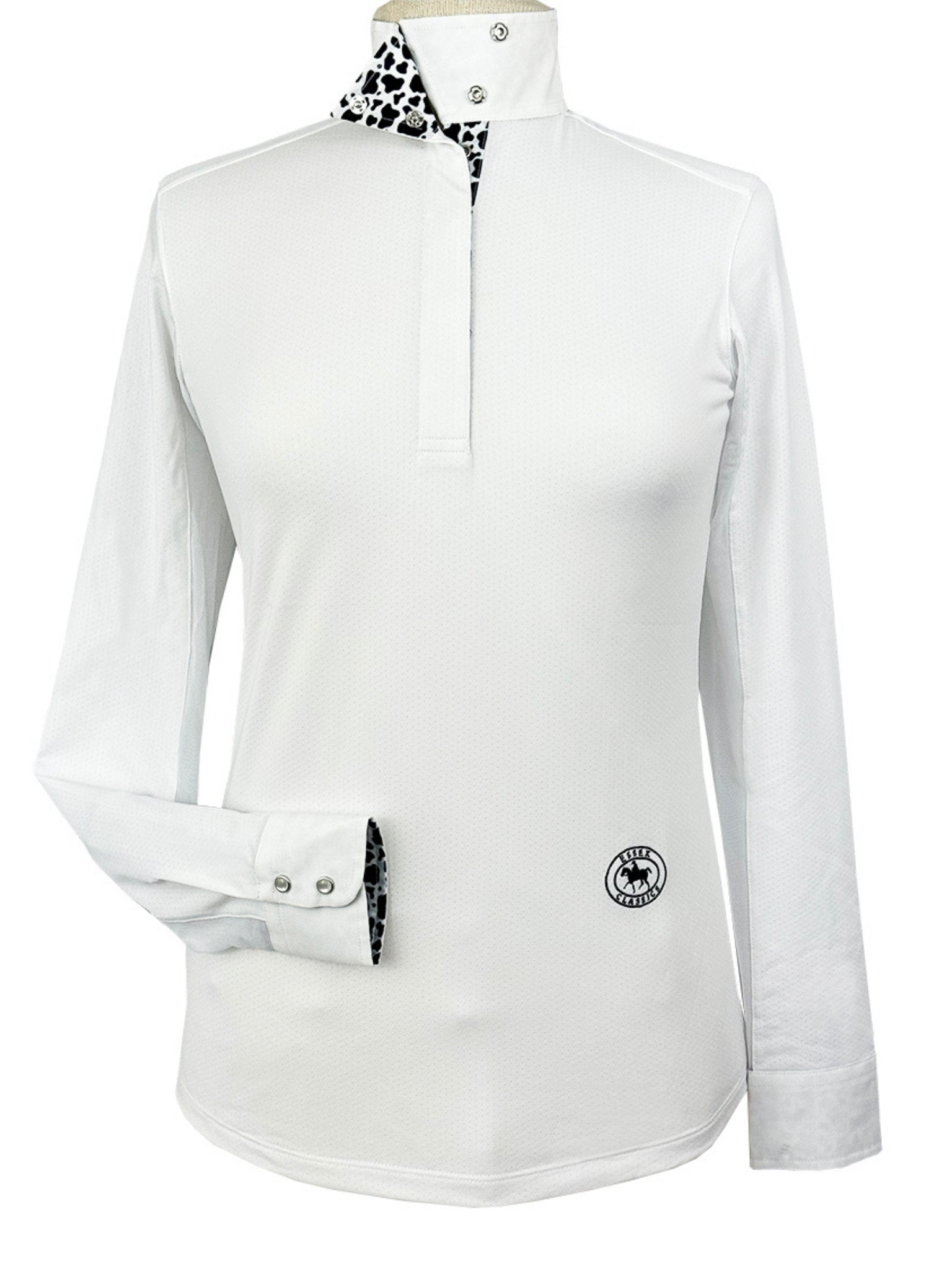 Essex Classics Cows Ladies Talent Yarn Wrap Collar Long Sleeve Show Shirt - Essex Classics - Equiluxe Tack