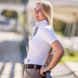 Essex Classics Cows Ladies Talent Yarn Wrap Collar Short Sleeve Show Shirt - Essex Classics - Equiluxe Tack