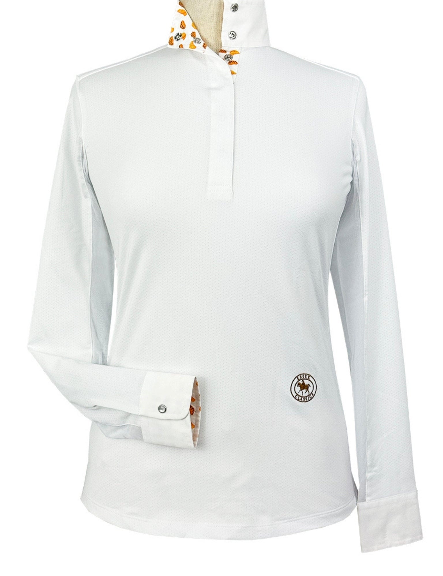 Essex Classics Croissants Girls Talent Yarn Straight Collar Long Sleeve Show Shirt - Essex Classics - Equiluxe Tack