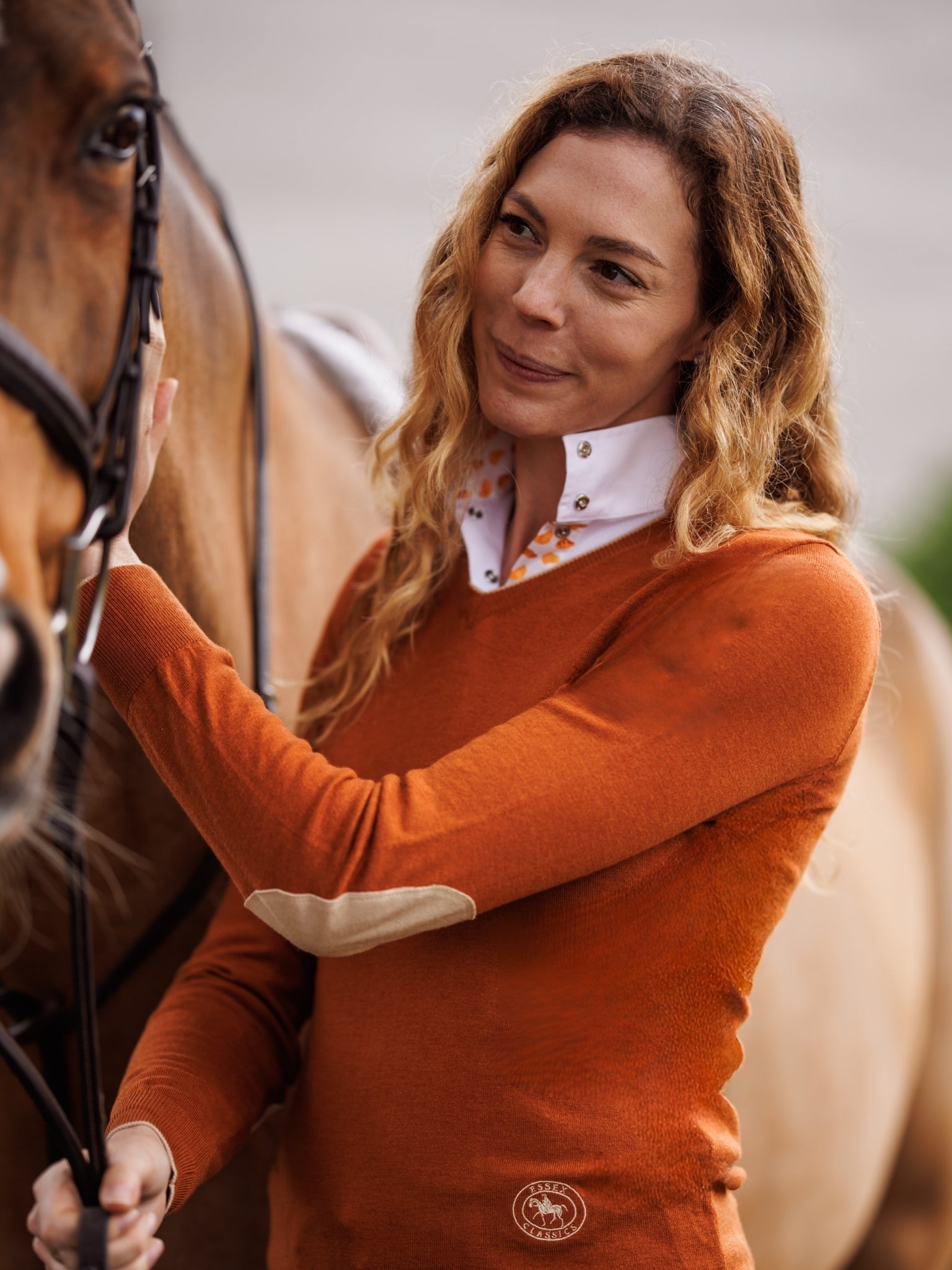 Essex Classics Croissants Ladies Talent Yarn Straight Collar Long Sleeve Show Shirt - Essex Classics - Equiluxe Tack