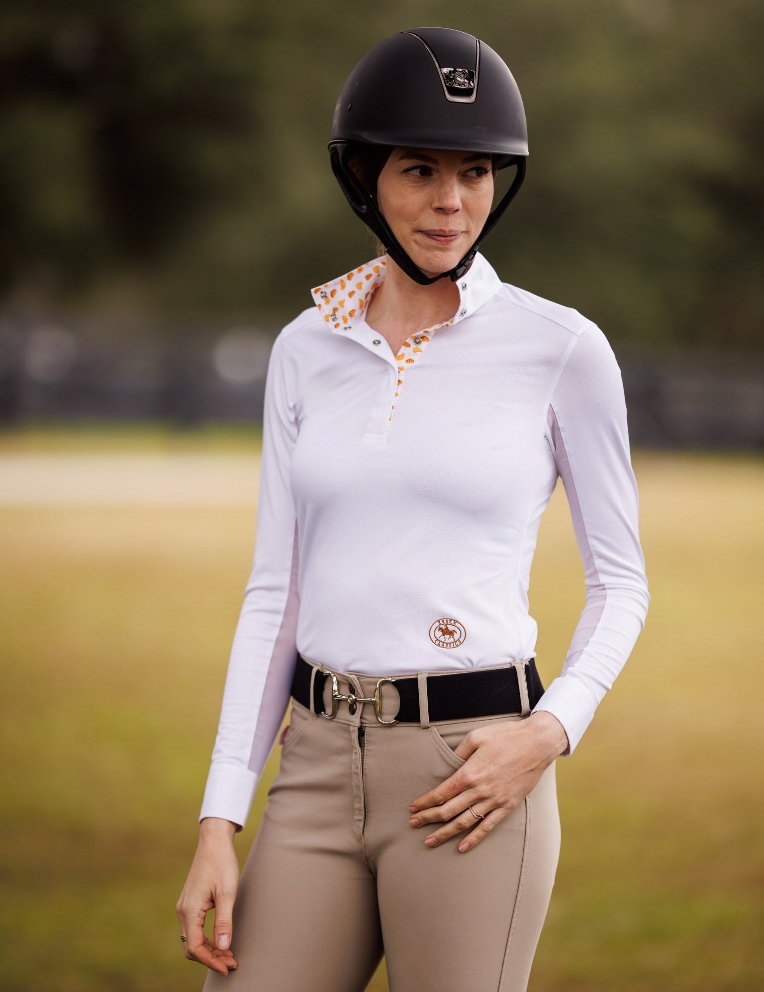Essex Classics Croissants Ladies Talent Yarn Straight Collar Long Sleeve Show Shirt - Essex Classics - Equiluxe Tack