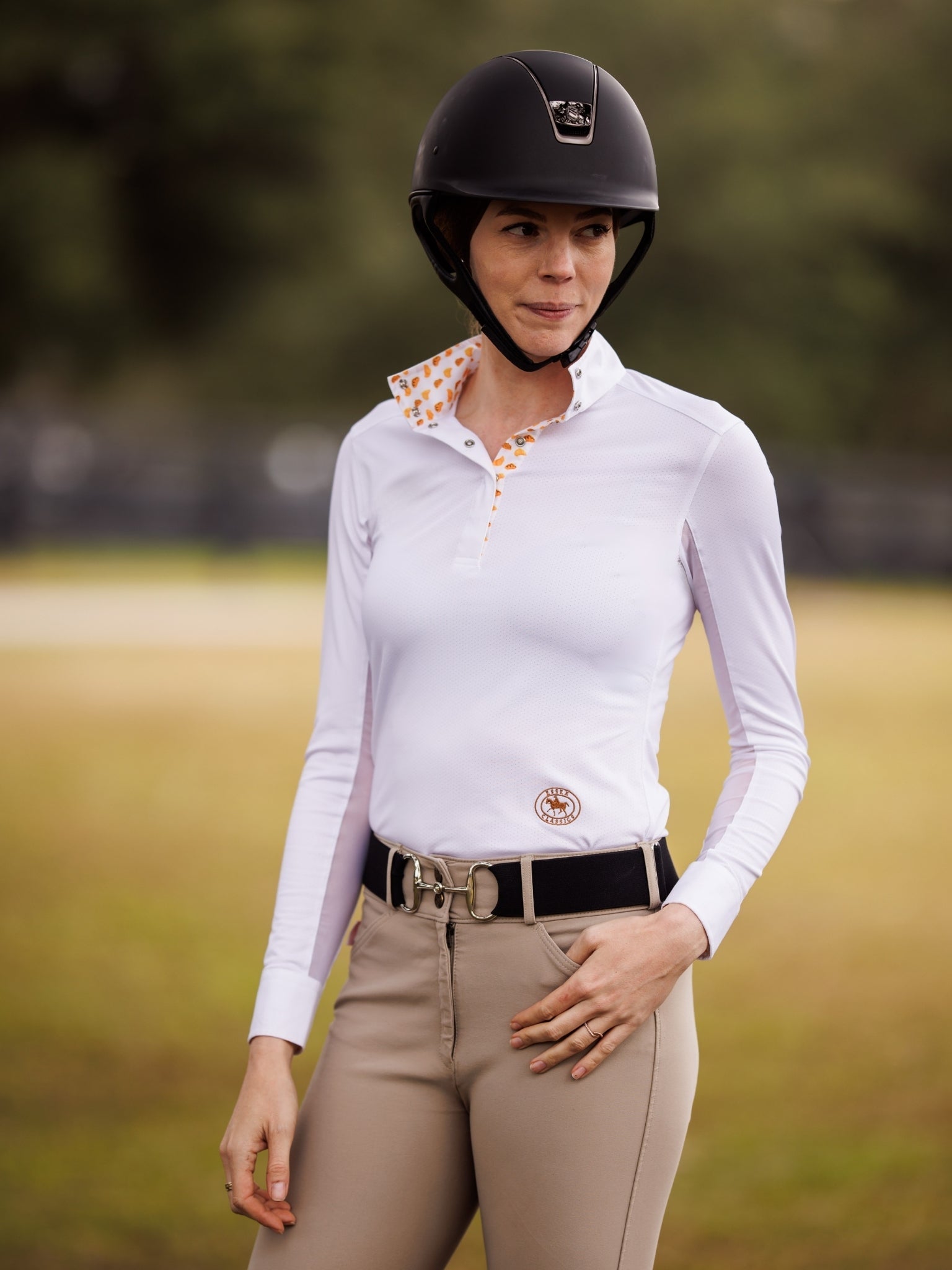 Essex Classics Croissants Ladies Talent Yarn Straight Collar Long Sleeve Show Shirt - Essex Classics - Equiluxe Tack