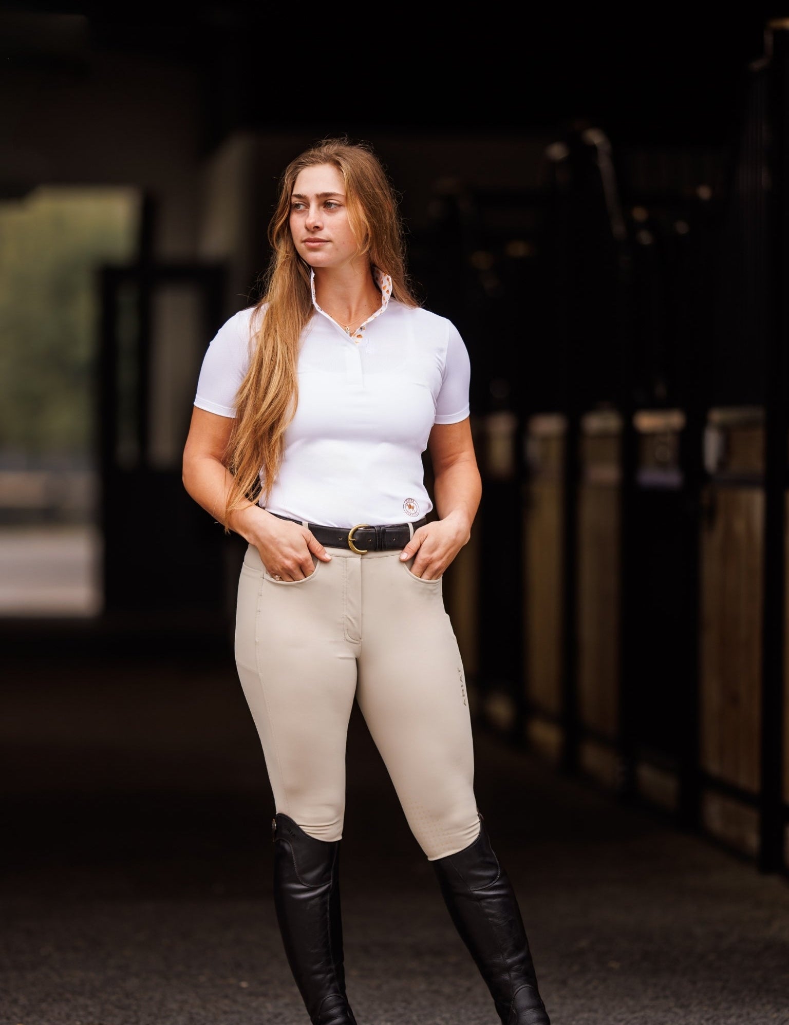 Essex Classics Croissants Ladies Talent Yarn Straight Collar Short Sleeve Show Shirt - Essex Classics - Equiluxe Tack