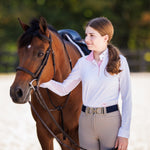 Essex Classics Daisy Delight Girls Talent Yarn Wrap Collar Long Sleeve Show Shirt - Essex Classics - Equiluxe Tack