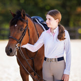 Essex Classics Daisy Delight Girls Talent Yarn Wrap Collar Long Sleeve Show Shirt - Essex Classics - Equiluxe Tack