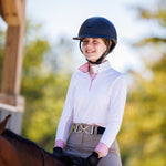 Essex Classics Daisy Delight Girls Talent Yarn Wrap Collar Long Sleeve Show Shirt - Essex Classics - Equiluxe Tack