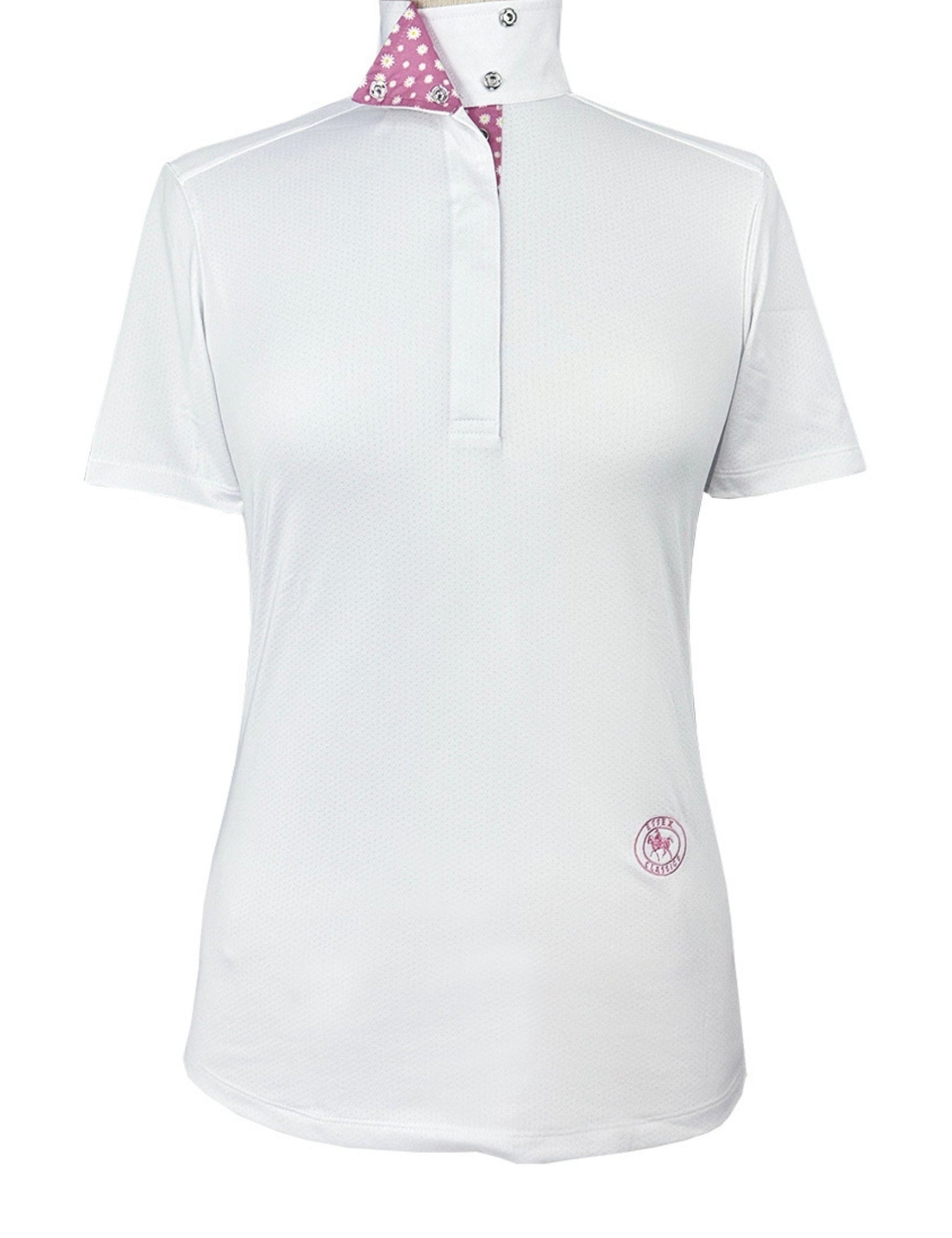 Essex Classics Daisy Delight Girls Talent Yarn Wrap Collar Short Sleeve Show Shirt - Equiluxe Tack