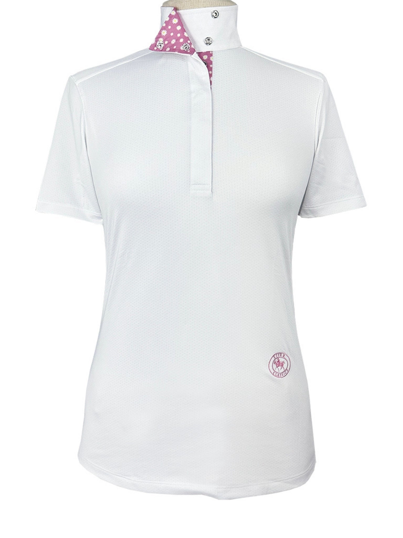 Essex Classics Daisy Delight Girls Talent Yarn Wrap Collar Short Sleeve Show Shirt - Equiluxe Tack