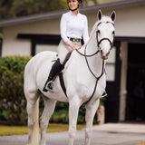 Essex Classics Daisy Delight Ladies Talent Yarn Wrap Collar Long Sleeve Show Shirt - Essex Classics - Equiluxe Tack