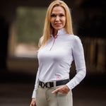 Essex Classics Daisy Delight Ladies Talent Yarn Wrap Collar Long Sleeve Show Shirt - Essex Classics - Equiluxe Tack
