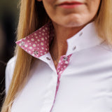 Essex Classics Daisy Delight Ladies Talent Yarn Wrap Collar Short Sleeve Show Shirt - Essex Classics - Equiluxe Tack