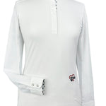Essex Classics Danny & Ron's Happy Dogs Ladies Talent Yarn Straight Collar Long Sleeve Show Shirt - Equiluxe Tack