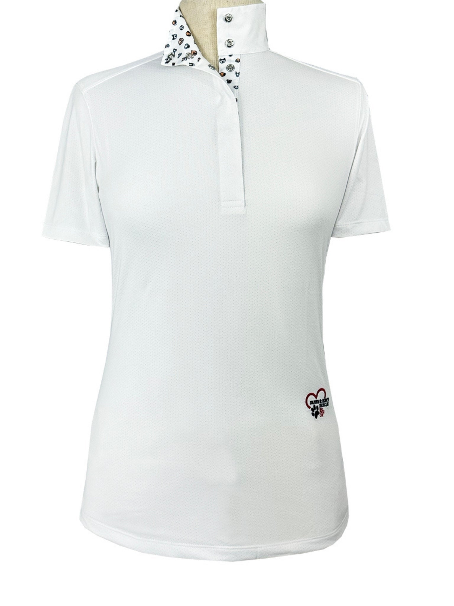 Essex Classics Danny & Ron's Happy Dogs Ladies Talent Yarn Straight Collar Short Sleeve Show Shirt - Equiluxe Tack