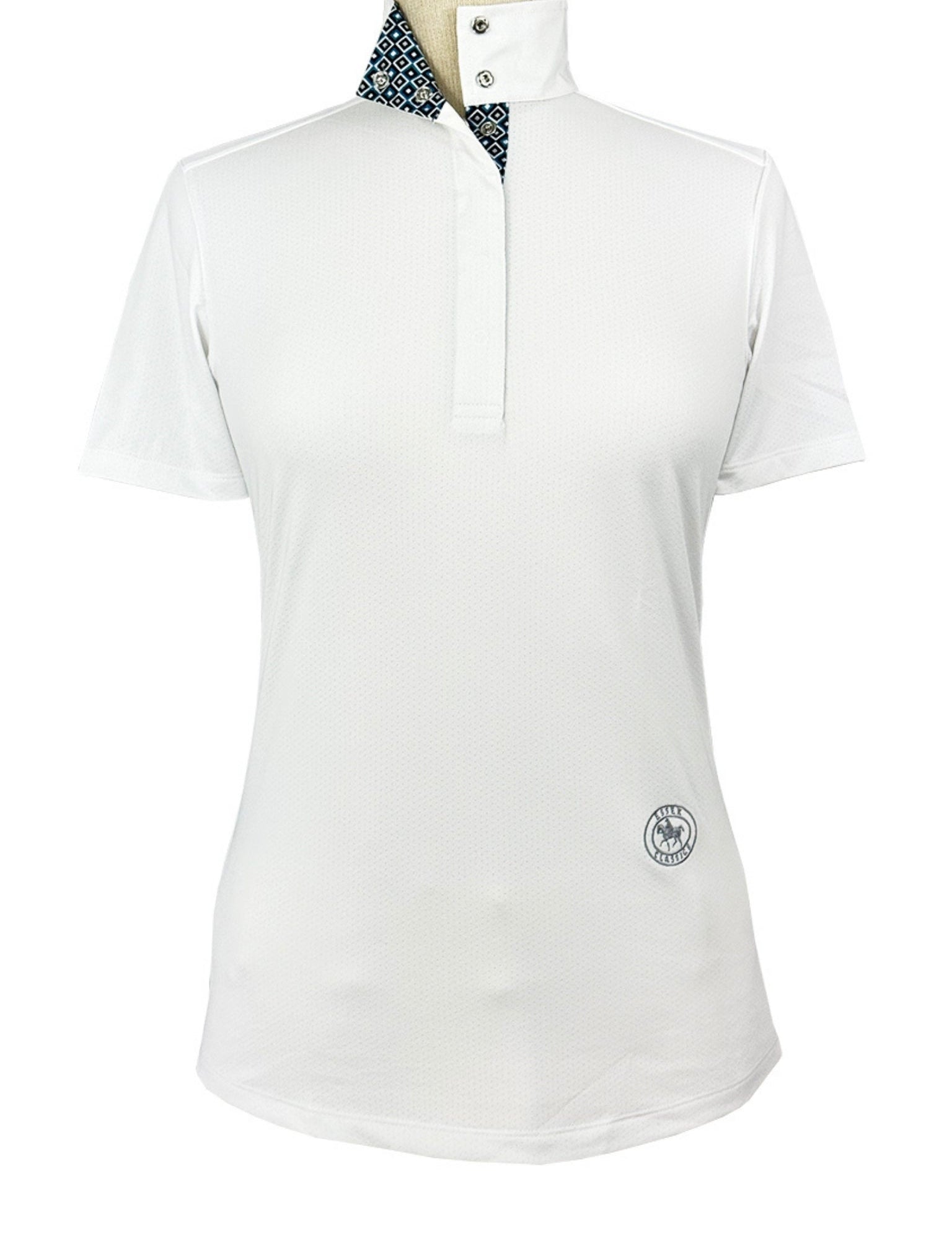 Essex Classics Diamonds Ladies Talent Yarn Straight Collar Short Sleeve Show Shirt - Essex Classics - Equiluxe Tack