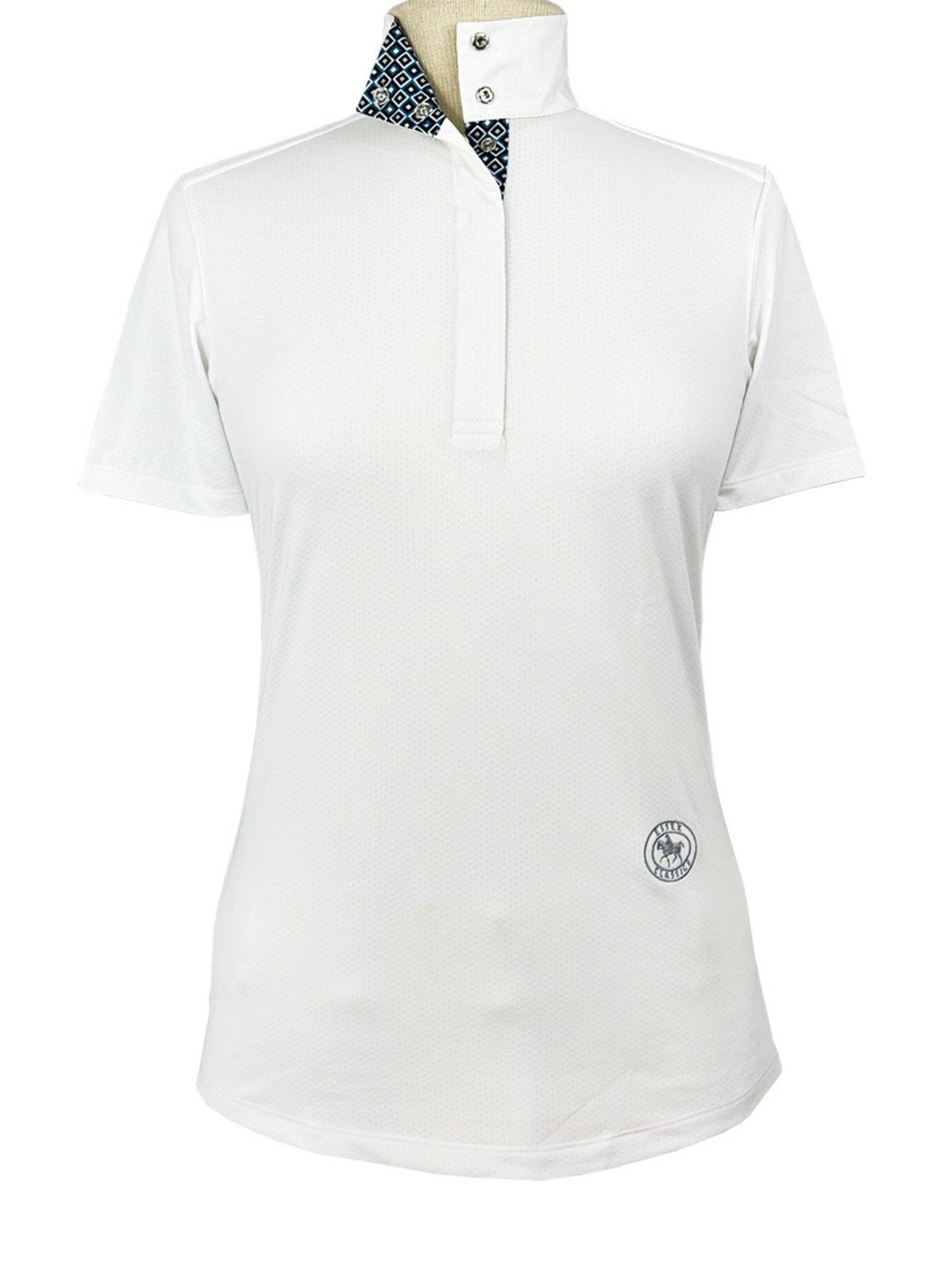 Essex Classics Diamonds Ladies Talent Yarn Straight Collar Short Sleeve Show Shirt - Essex Classics - Equiluxe Tack
