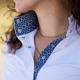 Essex Classics Diamonds Ladies Talent Yarn Straight Collar Short Sleeve Show Shirt - Essex Classics - Equiluxe Tack