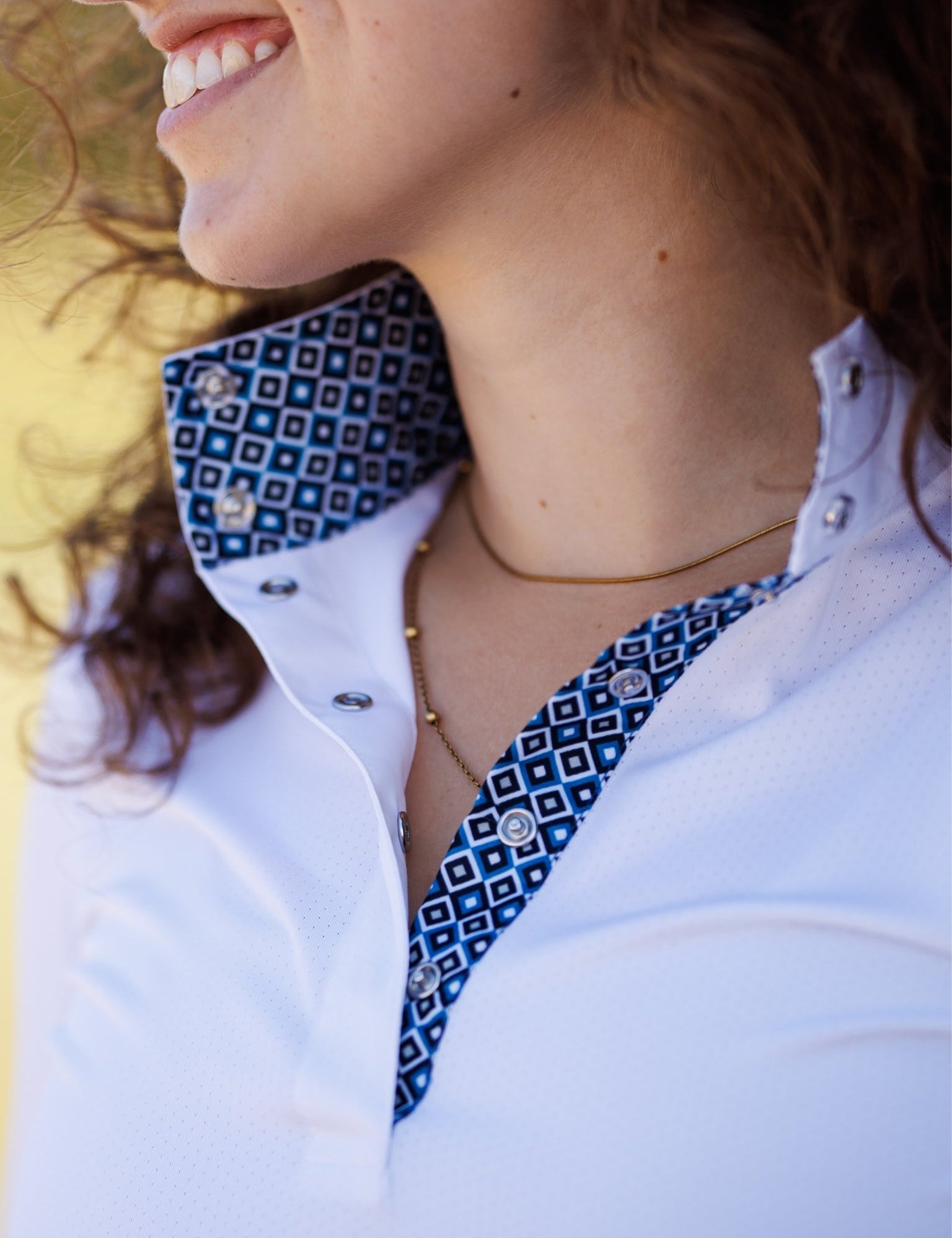 Essex Classics Diamonds Ladies Talent Yarn Straight Collar Short Sleeve Show Shirt - Essex Classics - Equiluxe Tack