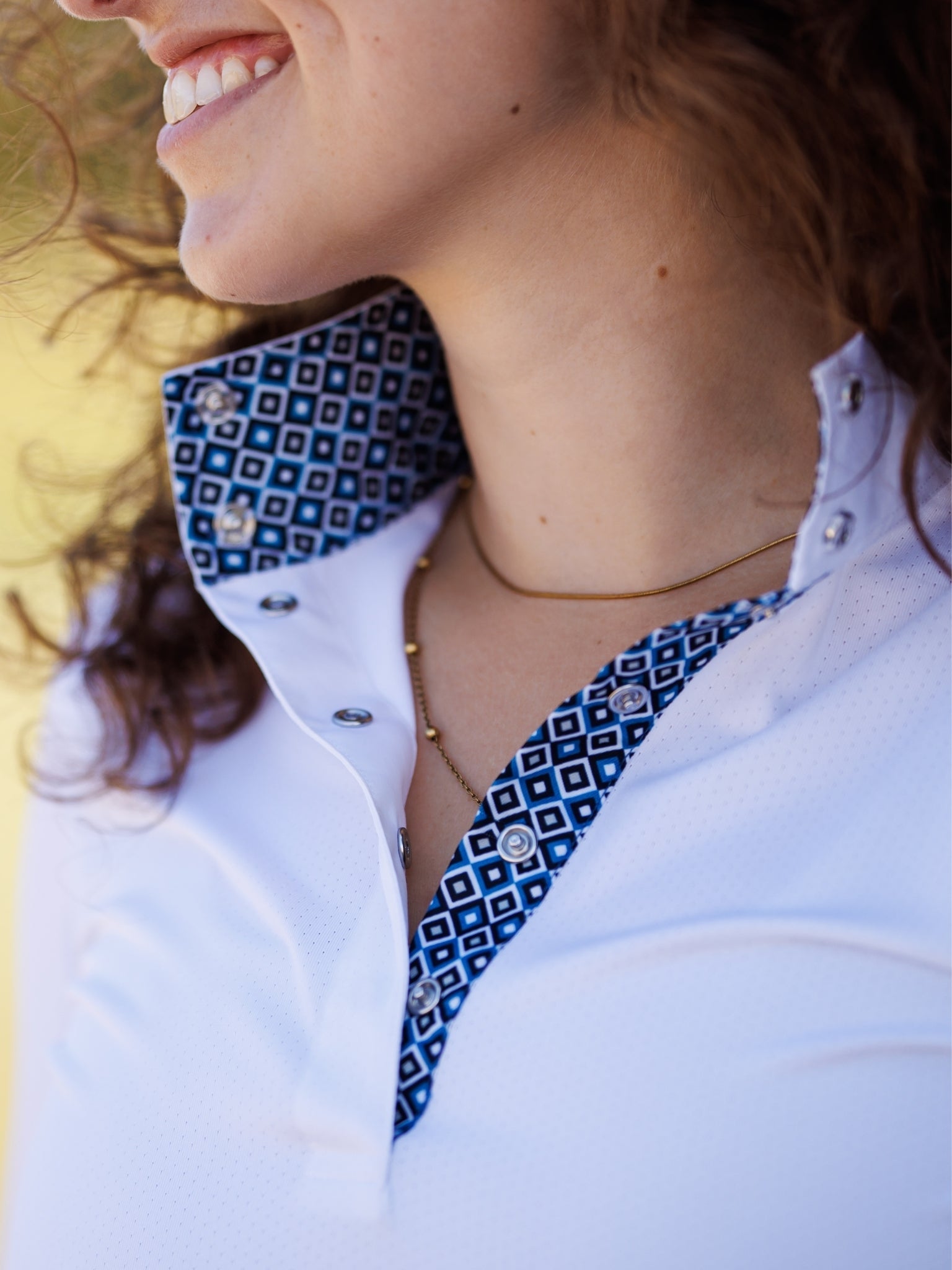 Essex Classics Diamonds Ladies Talent Yarn Straight Collar Short Sleeve Show Shirt - Essex Classics - Equiluxe Tack