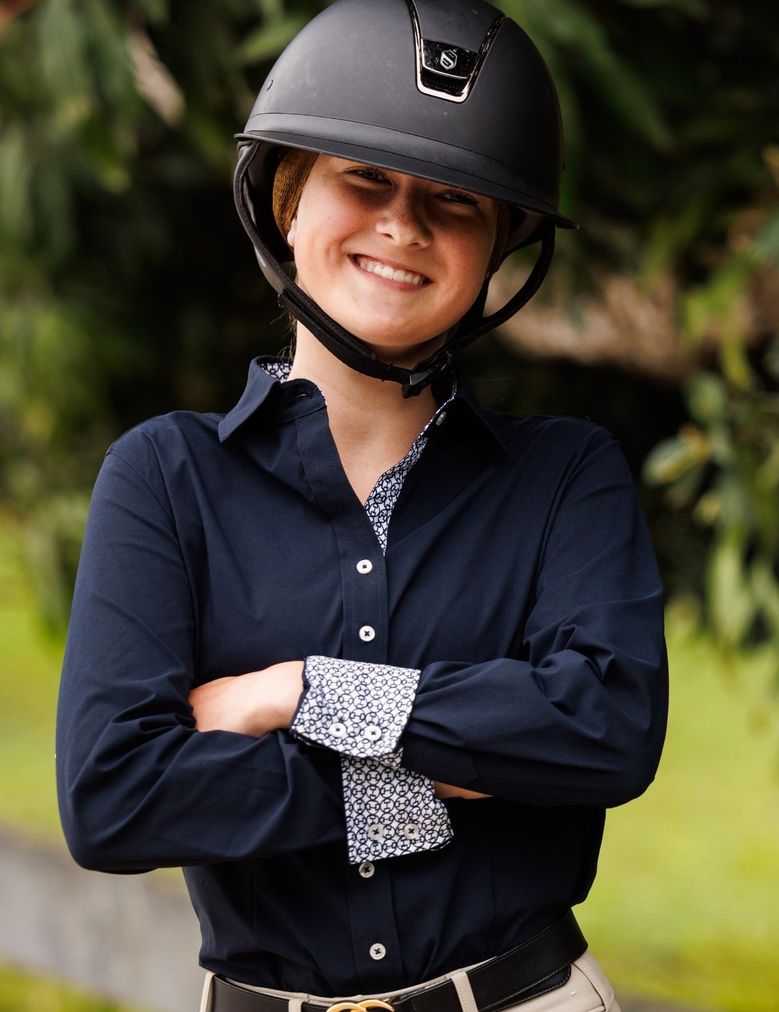Essex Classics Dora II Schooling Shirt - Black with Bit by Bit Trim - Essex Classics - Equiluxe Tack