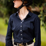 Essex Classics Dora II Schooling Shirt - Black with Bit by Bit Trim - Essex Classics - Equiluxe Tack