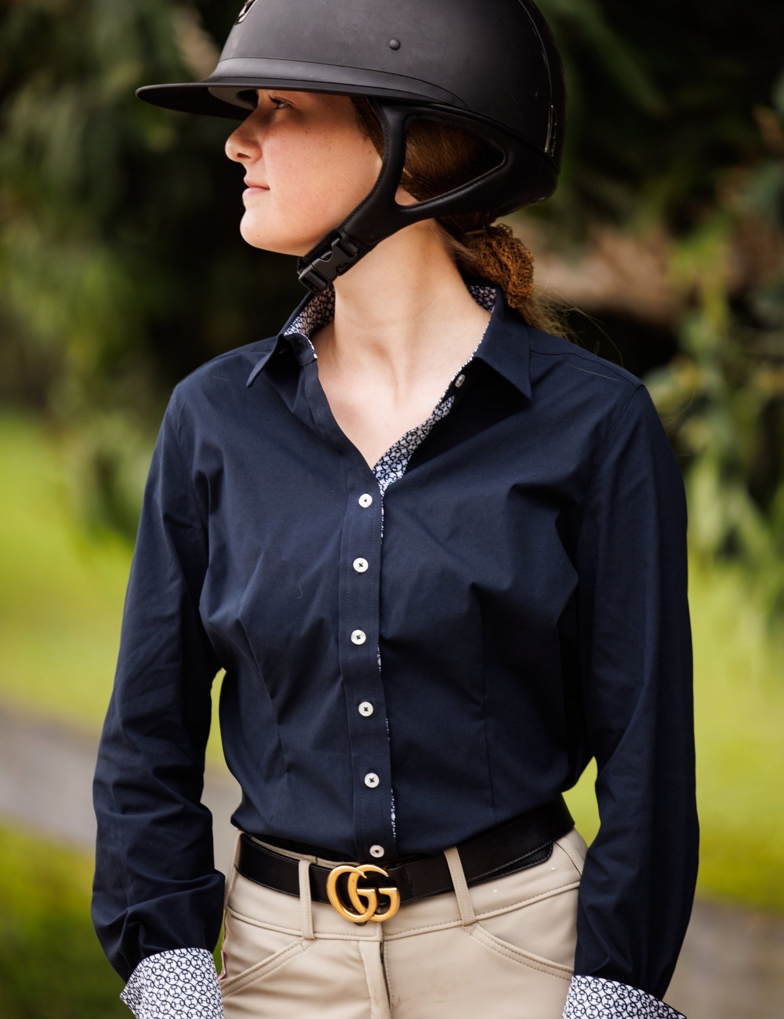 Essex Classics Dora II Schooling Shirt - Black with Bit by Bit Trim - Essex Classics - Equiluxe Tack