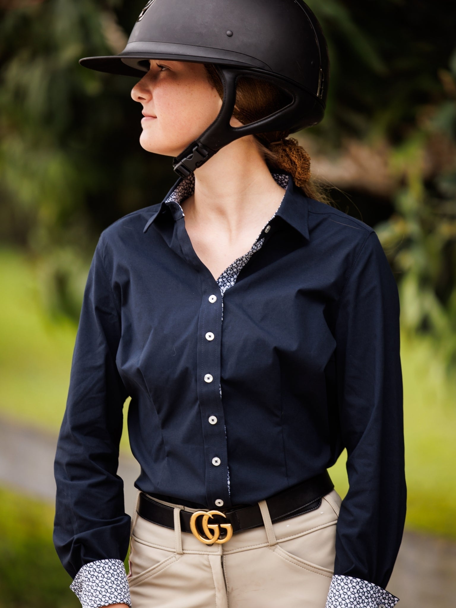 Essex Classics Dora II Schooling Shirt - Black with Bit by Bit Trim - Essex Classics - Equiluxe Tack