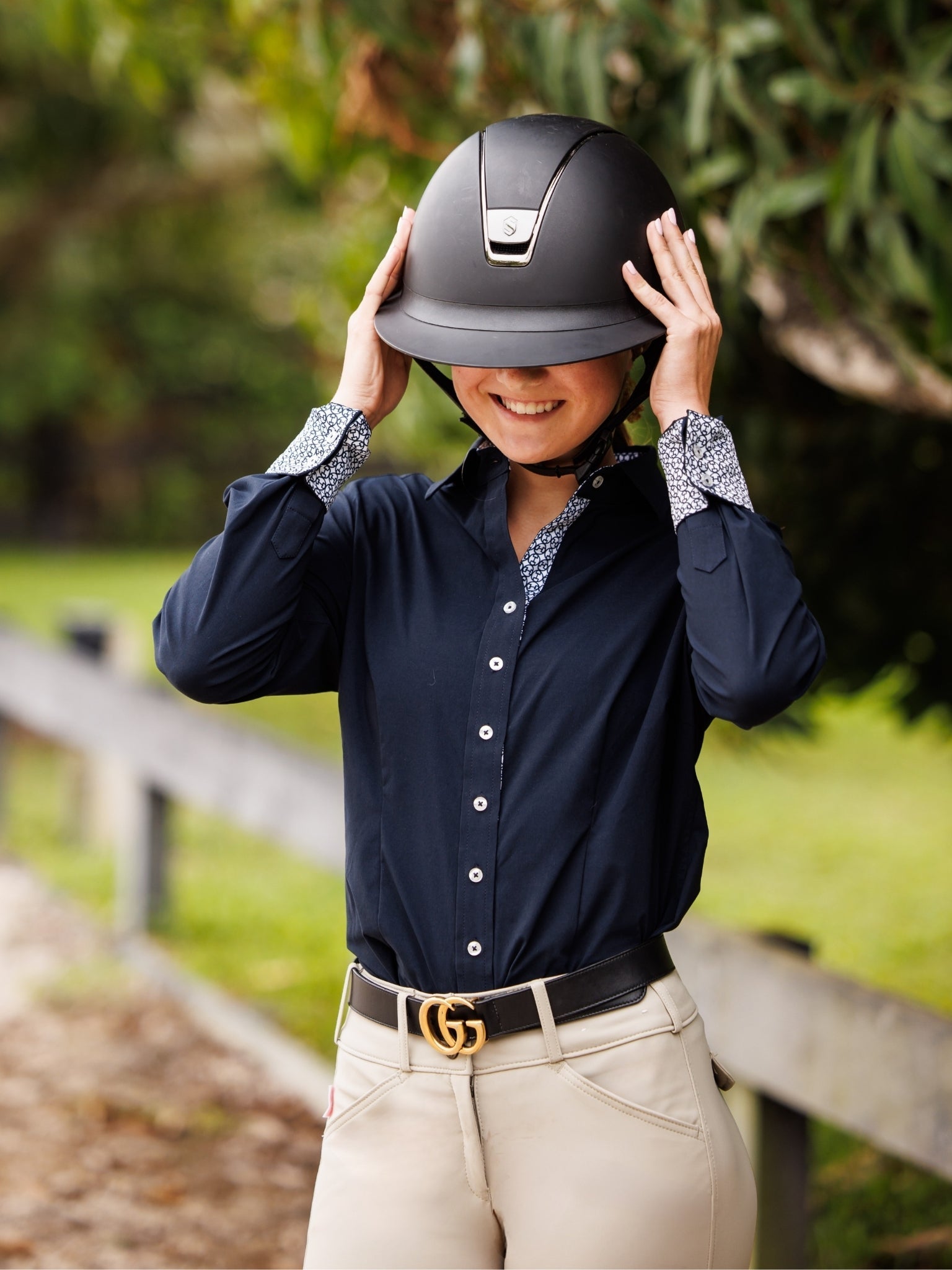 Essex Classics Dora II Schooling Shirt - Black with Bit by Bit Trim - Essex Classics - Equiluxe Tack