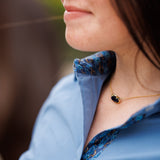 Essex Classics Dora II Schooling Shirt - Blue with Golden Snaffle Trim - Essex Classics - Equiluxe Tack