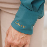 Essex Classics Dora II Schooling Shirt - Green with Hunter Derby Trim - Essex Classics - Equiluxe Tack
