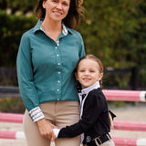 Essex Classics Dora II Schooling Shirt - Green with Hunter Derby Trim - Essex Classics - Equiluxe Tack