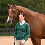 Essex Classics Emerald Green with Gold Trey V - Neck Sweater - Essex Classics - Equiluxe Tack