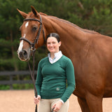 Essex Classics Emerald Green with Gold Trey V - Neck Sweater - Essex Classics - Equiluxe Tack