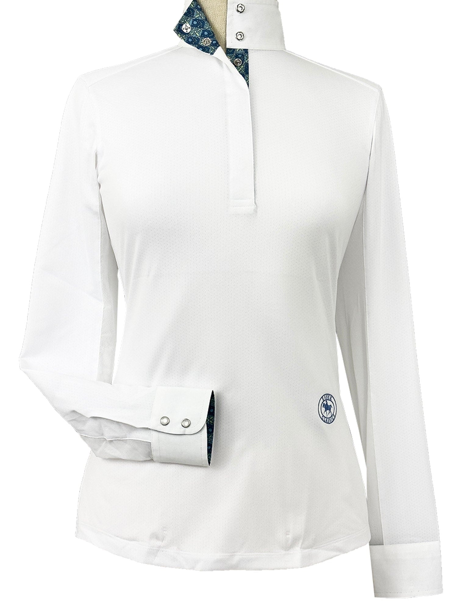 Essex Classics Gallop Garden Ladies Talent Yarn Straight Collar Long Sleeve Show Shirt - Essex Classics - Equiluxe Tack