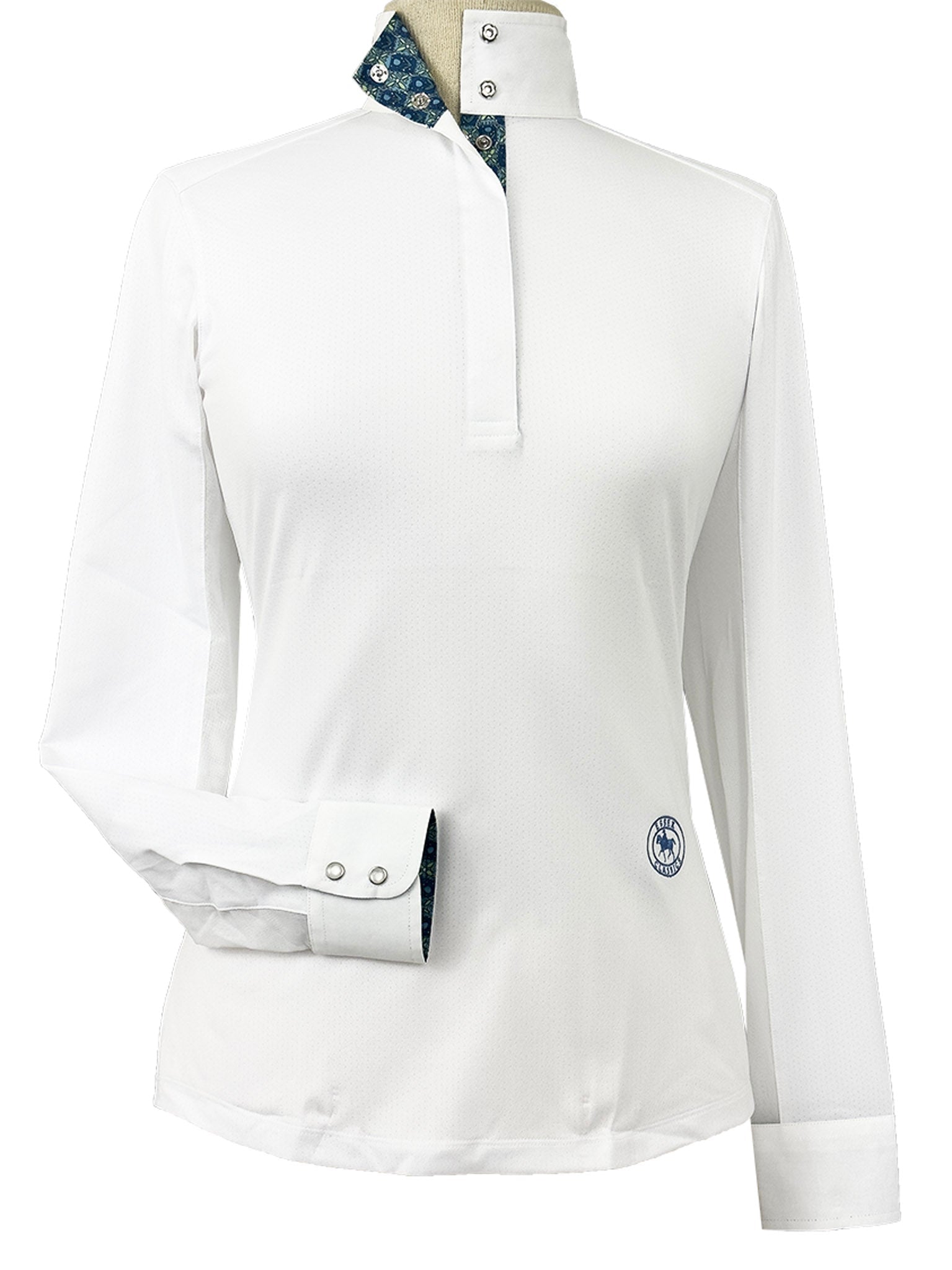 Essex Classics Gallop Garden Ladies Talent Yarn Straight Collar Long Sleeve Show Shirt - Essex Classics - Equiluxe Tack