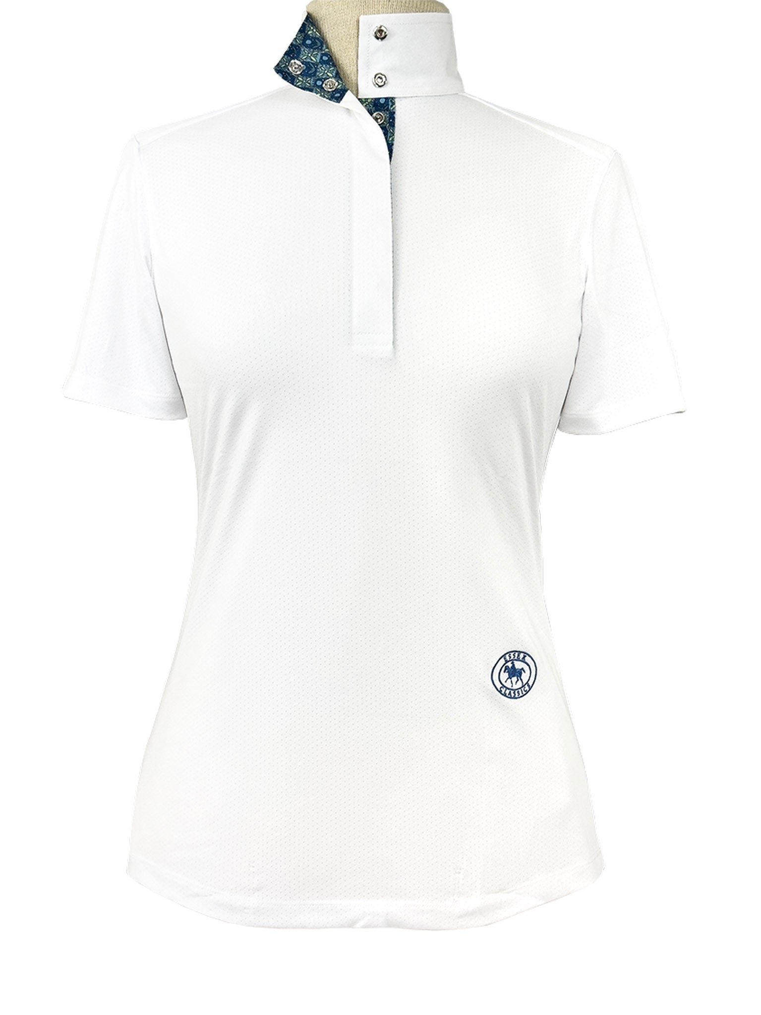 Essex Classics Gallop Garden Ladies Talent Yarn Straight Collar Short Sleeve Show Shirt - Essex Classics - Equiluxe Tack