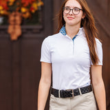 Essex Classics Gallop Garden Ladies Talent Yarn Straight Collar Short Sleeve Show Shirt - Essex Classics - Equiluxe Tack