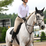 Essex Classics Geometric Ladies Talent Yarn Straight Collar Long Sleeve Show Shirt - Black - Essex Classics - Equiluxe Tack