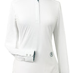 Essex Classics Geometric Ladies Talent Yarn Straight Collar Long Sleeve Show Shirt - Green - Essex Classics - Equiluxe Tack