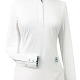 Essex Classics Geometric Ladies Talent Yarn Straight Collar Long Sleeve Show Shirt - Green - Essex Classics - Equiluxe Tack