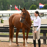 Essex Classics Geometric Ladies Talent Yarn Straight Collar Long Sleeve Show Shirt - Green - Essex Classics - Equiluxe Tack