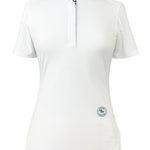 Essex Classics Geometric Ladies Talent Yarn Straight Collar Short Sleeve Show Shirt - Green - Essex Classics - Equiluxe Tack