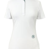Essex Classics Geometric Ladies Talent Yarn Straight Collar Short Sleeve Show Shirt - Green - Essex Classics - Equiluxe Tack