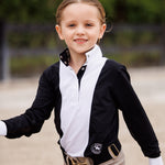 Essex Classics Girls "Luna II" Black Self - Trim Long Sleeve Performance Show Shirt - Essex Classics - Equiluxe Tack