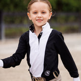 Essex Classics Girls "Luna II" Black Self - Trim Long Sleeve Performance Show Shirt - Essex Classics - Equiluxe Tack