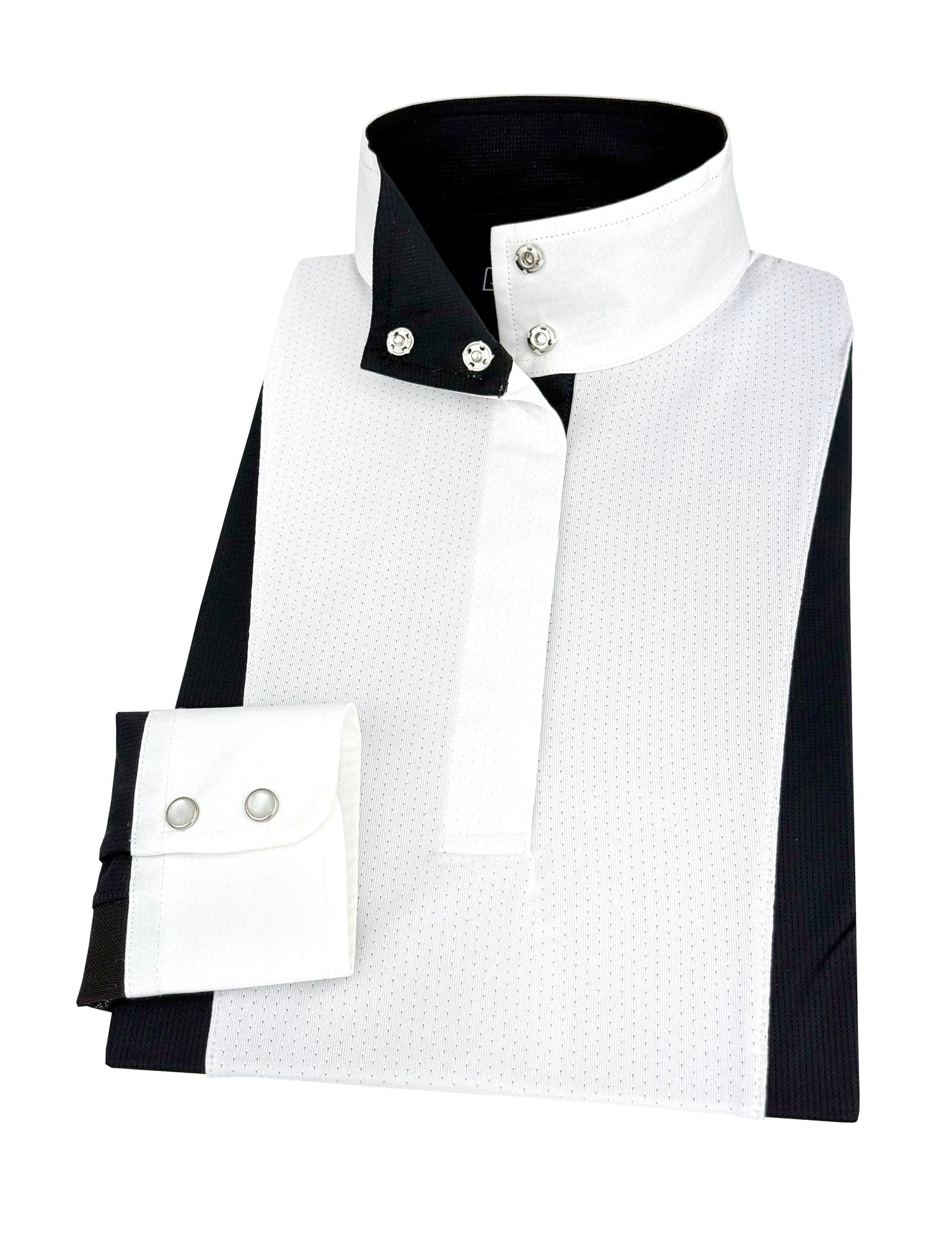 Essex Classics Girls "Luna II" Black Self - Trim Long Sleeve Performance Show Shirt - Essex Classics - Equiluxe Tack